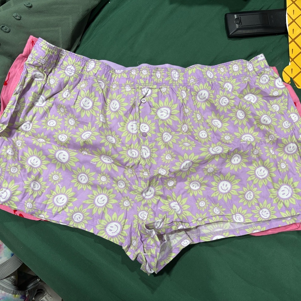 VS PINK Pajama Shorts Purple Floral